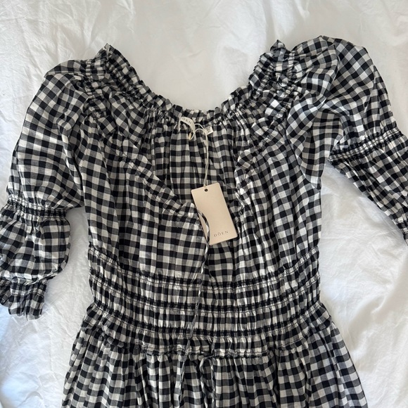 NWT Doen Ischia Dress Gingham Plaid Size XS - Picture 2 of 5